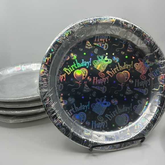 Elegant Iridescent Paper Plates: 50-Pack‎ for Stunning Celebrations - Picture 4 of 4
